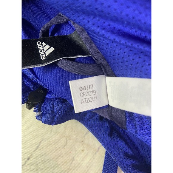 Adidas CF0019 Fleece Lined Performance Zip Up Activewear Jacket Blue Womens M - Picture 6 of 11